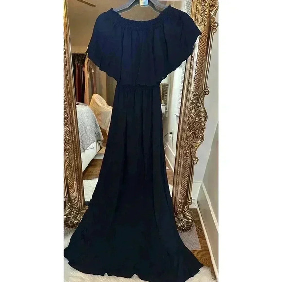 SHOW ME YOUR MUMU Hacienda Maxi Dress Rich Navy Crisp - XS - NWT - Picture 2 of 3